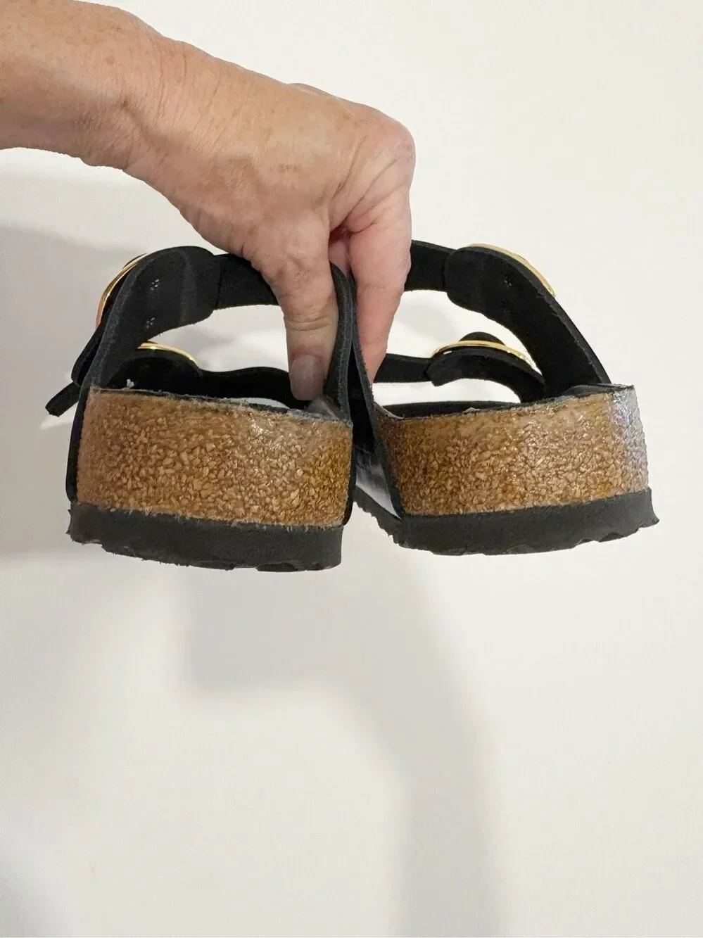 NWOT Birkenstock Arizona Big Buckle High Shine Sandals Black size 39 $175.00